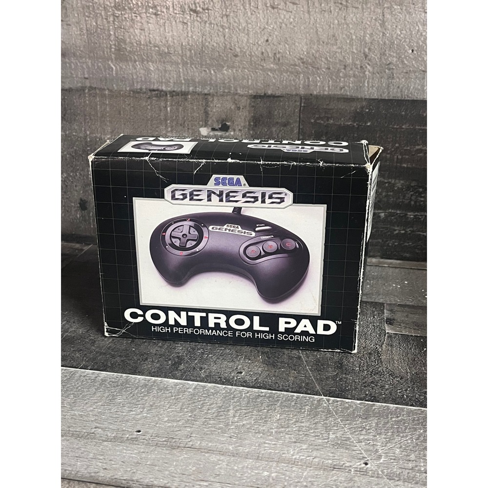 Sega Genesis Control Pad Model 1650 3-Button Wired Controller with Original Box